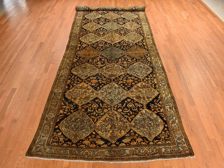 6'8" x 19'3" Vintage Hand Knotted Yellow Wool Runner Oriental Rug - MOA10278322