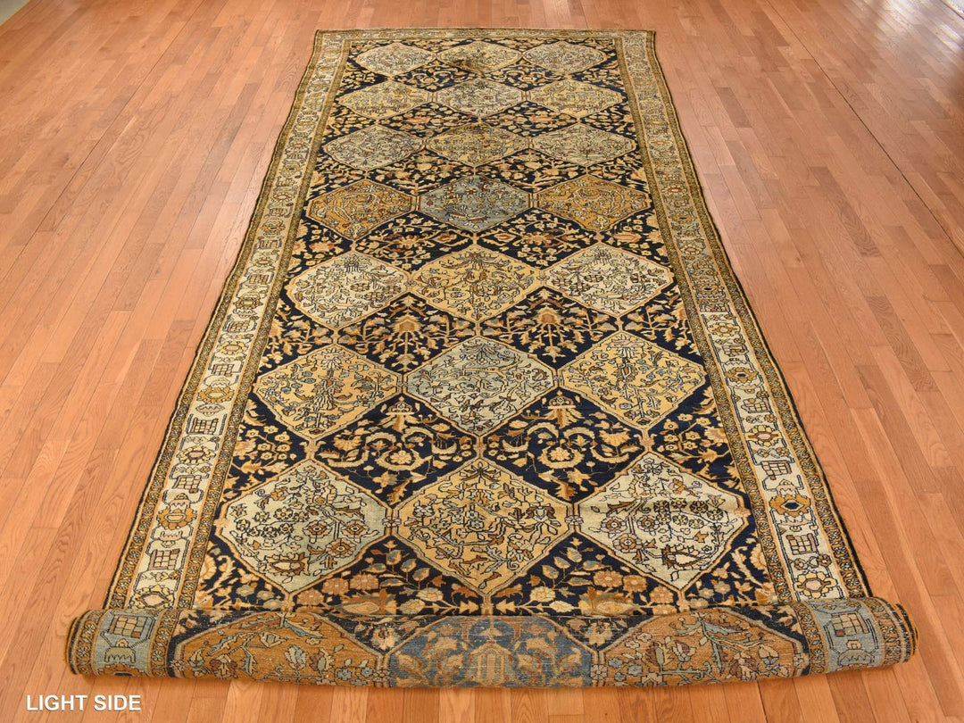 6'8" x 19'3" Vintage Hand Knotted Yellow Wool Runner Oriental Rug - MOA10278322