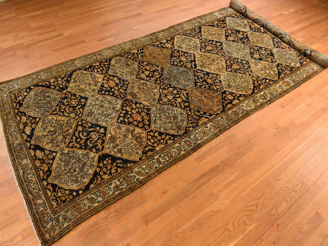 6'8" x 19'3" Vintage Hand Knotted Yellow Wool Runner Oriental Rug - MOA10278322