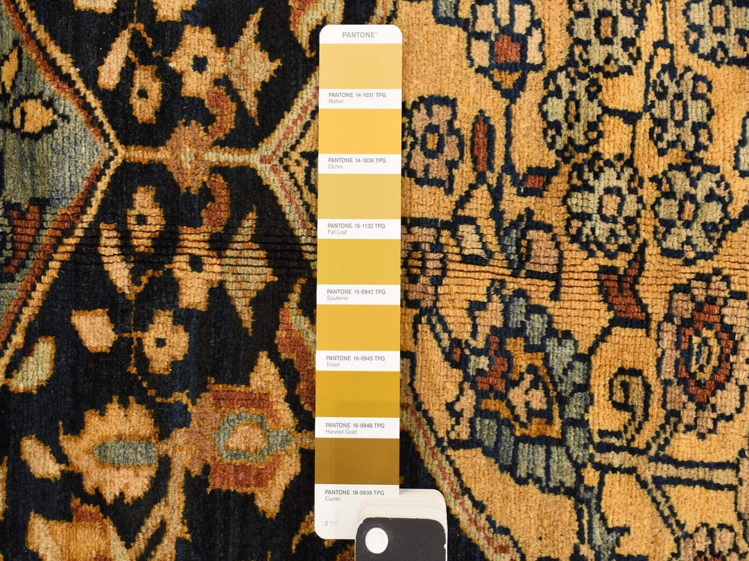 6'8" x 19'3" Vintage Hand Knotted Yellow Wool Runner Oriental Rug - MOA10278322