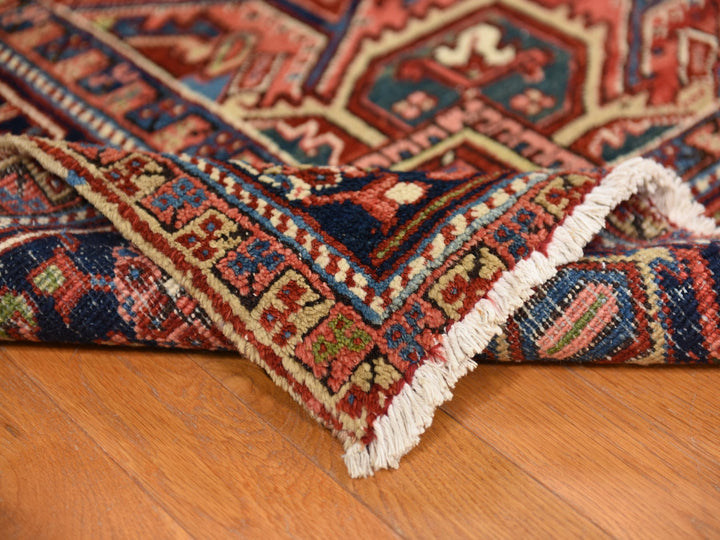 8'9" x 12'3" Vintage Hand Knotted Red Wool Rectangle Oriental Rug - MOA10278324