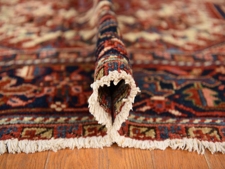 8'9" x 12'3" Vintage Hand Knotted Red Wool Rectangle Oriental Rug - MOA10278324