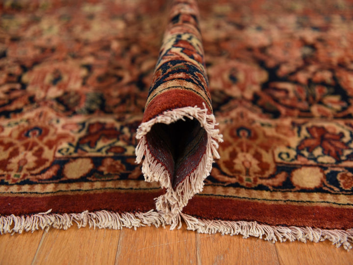 13'8" x 15'10" Vintage Hand Knotted Red Wool Square Oriental Rug - MOA10278326
