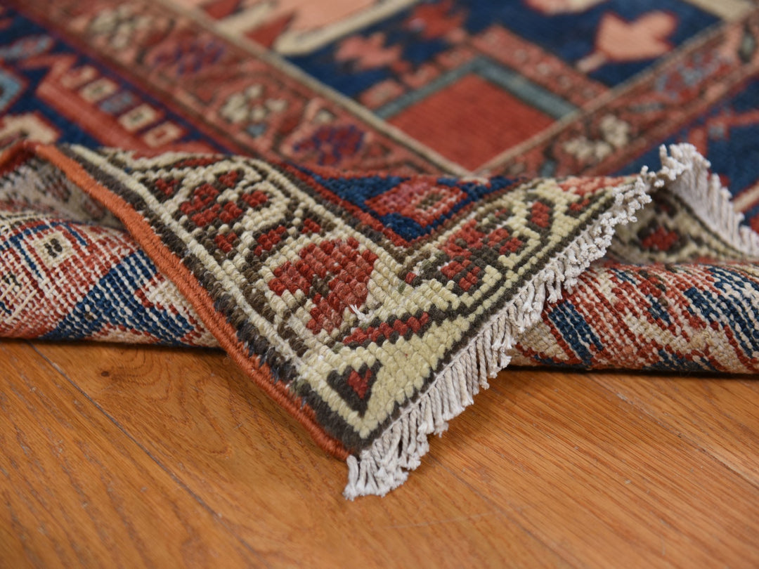 9'2" x 14'0" Vintage Hand Knotted Red Wool Rectangle Oriental Rug - MOA10278327