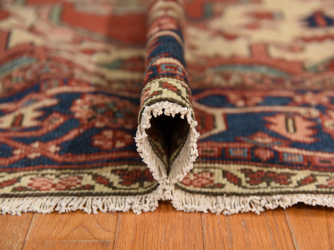 9'2" x 14'0" Vintage Hand Knotted Red Wool Rectangle Oriental Rug - MOA10278327