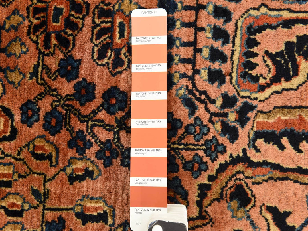 9'10" x 13'7" Vintage Hand Knotted Red Wool Rectangle Oriental Rug - MOA10278330