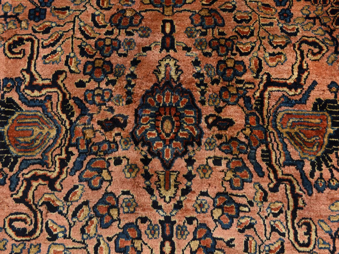 9'10" x 13'7" Vintage Hand Knotted Red Wool Rectangle Oriental Rug - MOA10278330
