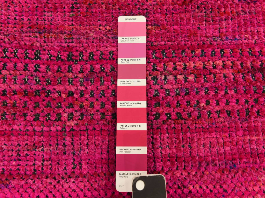 2'0" x 3'1" New Hand Knotted Pink Wool & Silk Rectangle Oriental Rug - MOA10278336