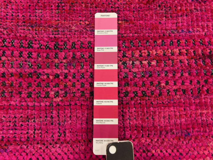 2'0" x 3'1" New Hand Knotted Pink Wool & Silk Rectangle Oriental Rug - MOA10278336
