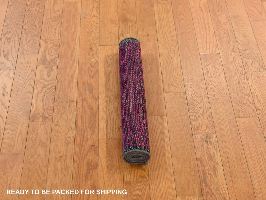 2'0" x 3'1" New Hand Knotted Pink Wool & Silk Rectangle Oriental Rug - MOA10278336