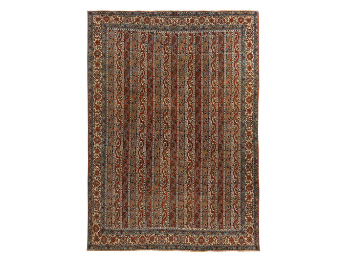 7'0" x 10'4" Vintage Hand Knotted Red Wool Rectangle Oriental Rug - MOA10278352