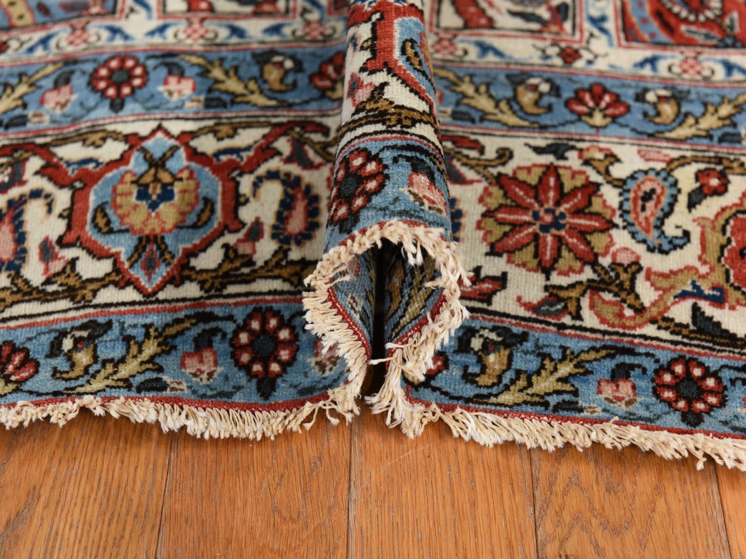 7'0" x 10'4" Vintage Hand Knotted Red Wool Rectangle Oriental Rug - MOA10278352
