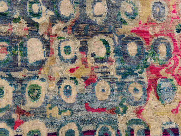 2'0" x 3'2" New Hand Knotted Blue Sari Silk Rectangle Oriental Rug - MOA10278359
