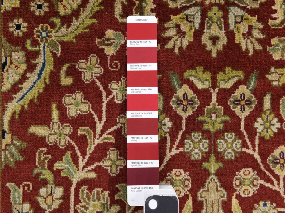 3'1" x 5'0" New Hand Knotted Red Wool Rectangle Oriental Rug - MOA10278361