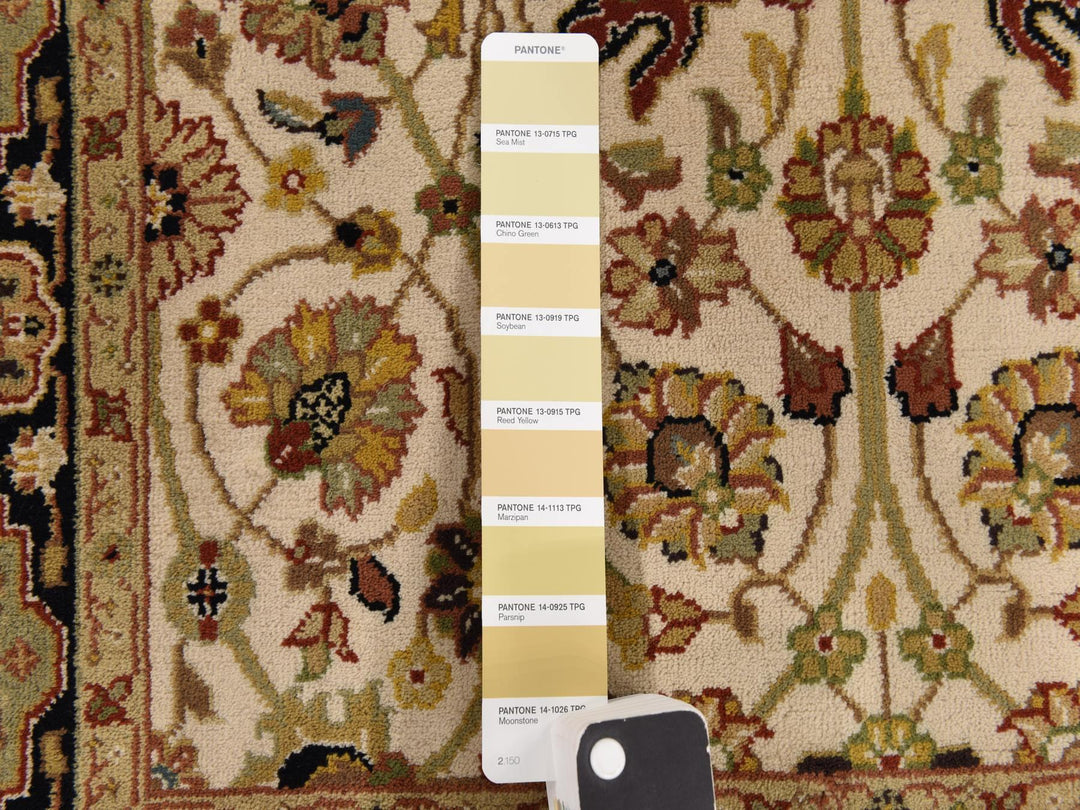2'8" x 6'1" New Hand Knotted Ivory Wool Runner Oriental Rug - MOA10278363