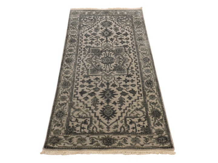 2'6" x 6'0" New Hand Knotted Brown Wool & Silk Runner Oriental Rug - MOA10278364