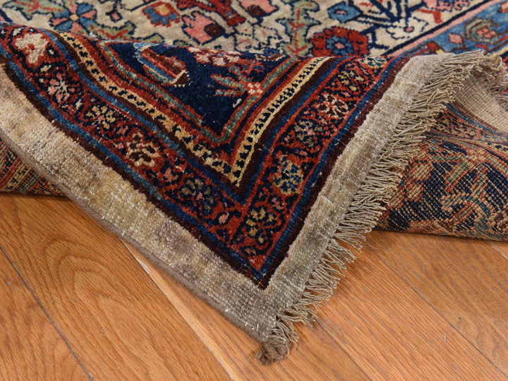 12'2" x 14'7" Vintage Hand Knotted Brown Wool Rectangle Oriental Rug - MOA10278367