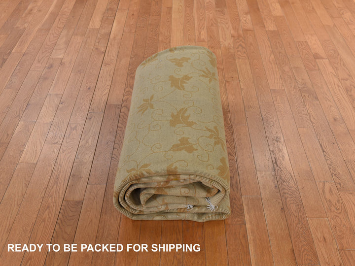8'10" x 11'8" Vintage Hand Knotted Brown Wool Rectangle Oriental Rug - MOA10278369