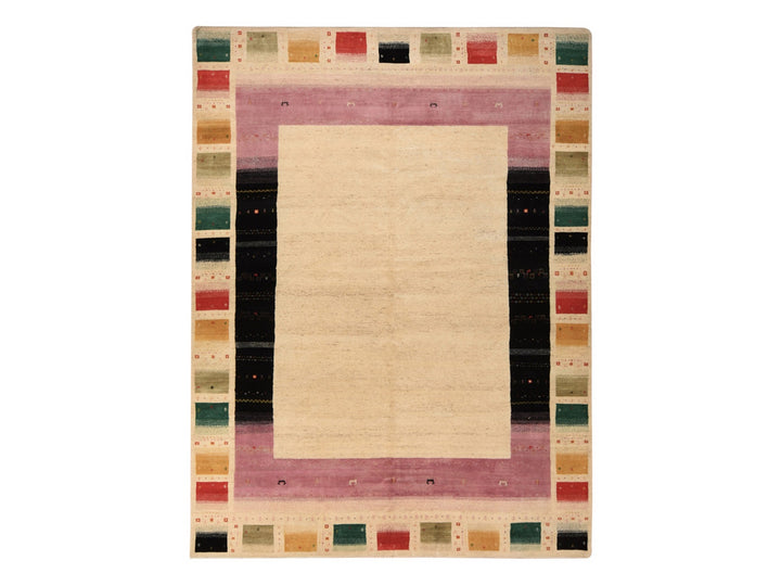 10'0" x 13'2" New Hand Knotted Ivory Wool Rectangle Oriental Rug - MOA10278376