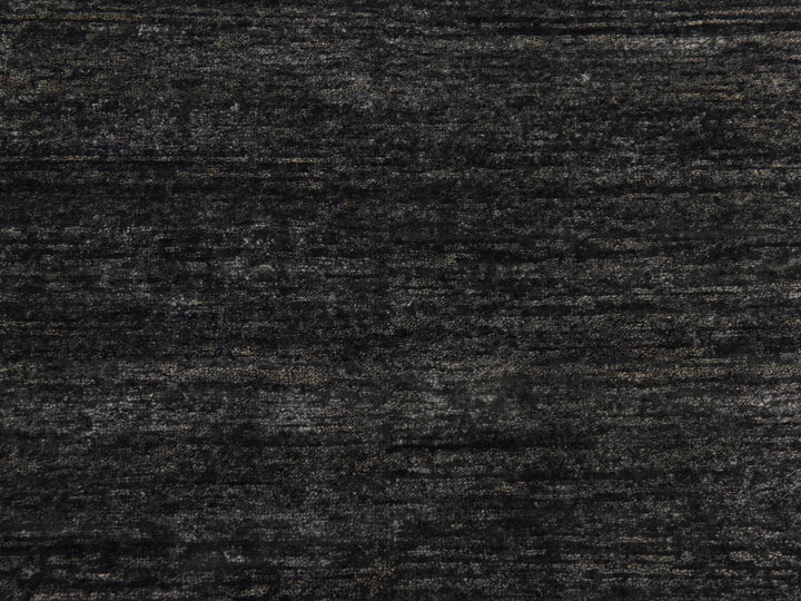 6'10" x 7'0" New Hand Knotted Black Silk Square Oriental Rug - MOA10278377
