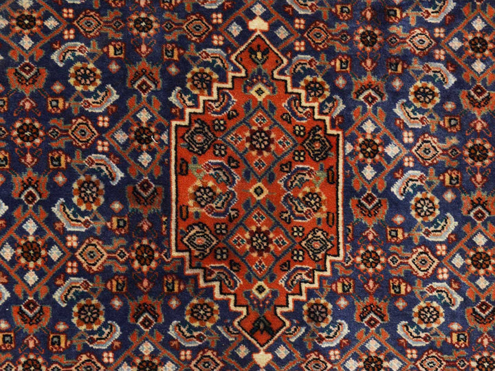 2'3" x 2'4" Vintage Hand Knotted Blue Wool Square Oriental Rug - MOA10278381