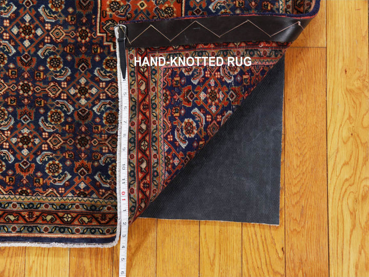 2'3" x 2'4" Vintage Hand Knotted Blue Wool Square Oriental Rug - MOA10278381