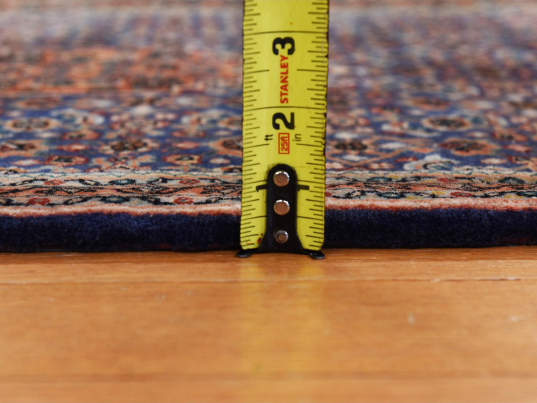 2'3" x 2'4" Vintage Hand Knotted Blue Wool Square Oriental Rug - MOA10278381