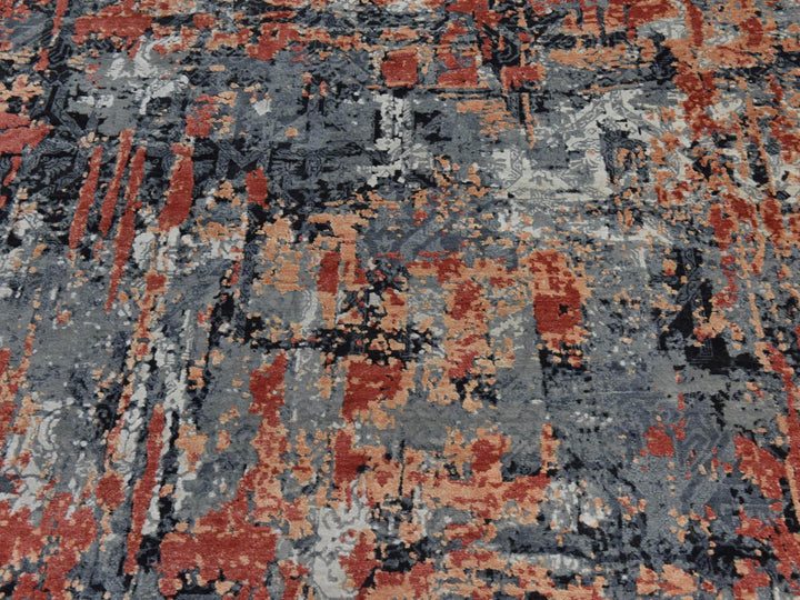 7'9" x 10'1" New Hand Knotted Red Wool Rectangle Oriental Rug - MOA10278389