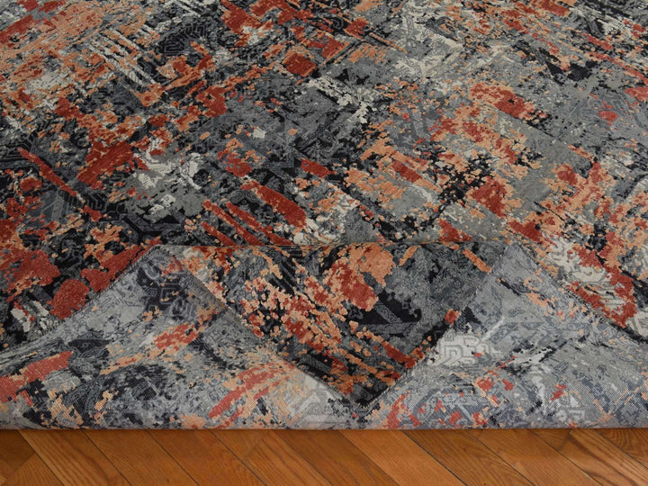 7'9" x 10'1" New Hand Knotted Red Wool Rectangle Oriental Rug - MOA10278389
