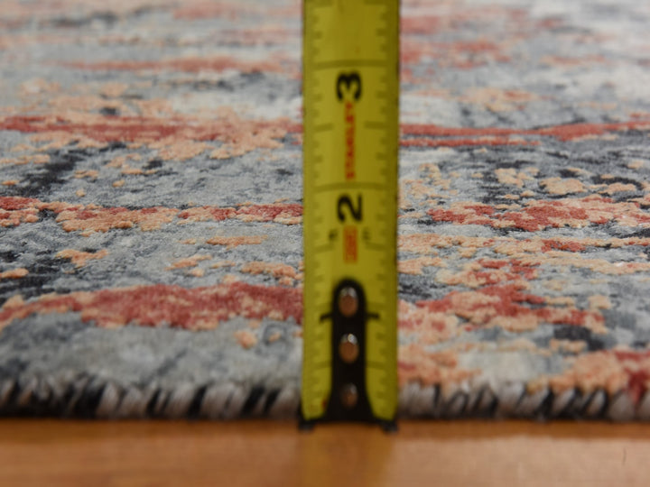 7'9" x 10'1" New Hand Knotted Red Wool Rectangle Oriental Rug - MOA10278389