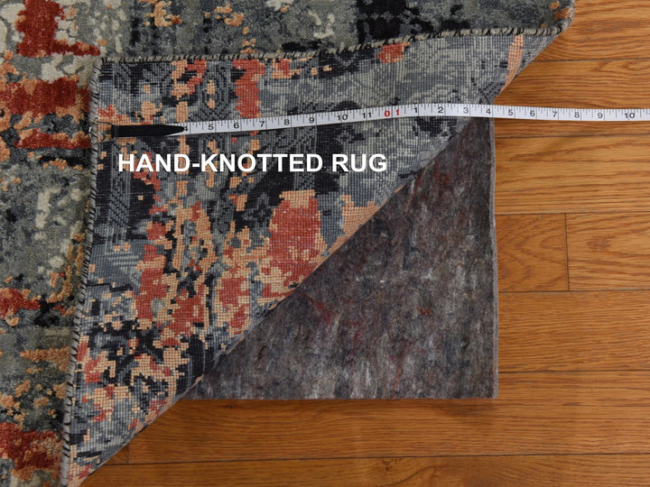 7'9" x 10'1" New Hand Knotted Red Wool Rectangle Oriental Rug - MOA10278389
