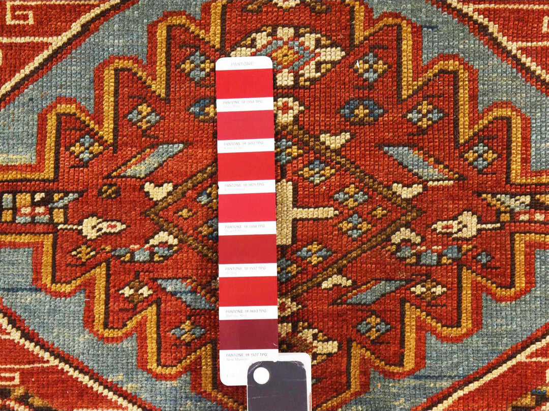 3'10" x 5'7" Vintage Hand Knotted Red Wool Rectangle Oriental Rug - MOA10278394