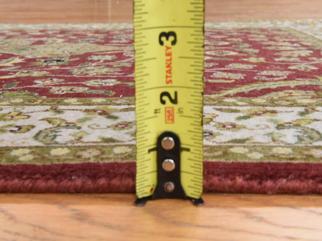 3'0" x 5'0" New Hand Knotted Red Wool Rectangle Oriental Rug - MOA10278398