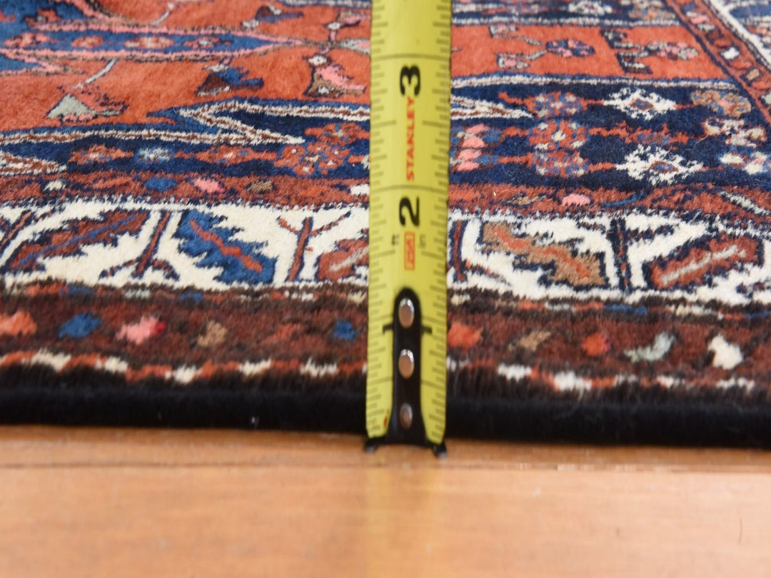 3'3" x 6'3" Vintage Hand Knotted Orange Wool Rectangle Oriental Rug - MOA10278401
