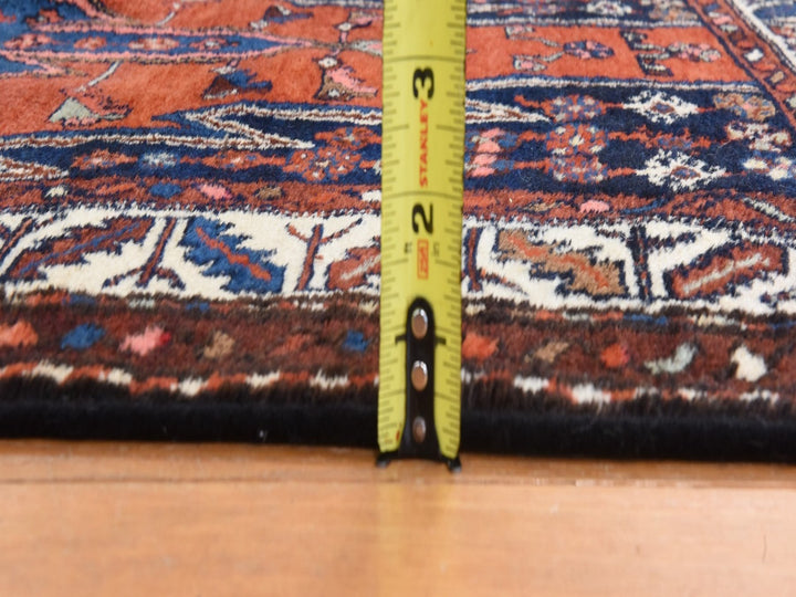 3'3" x 6'3" Vintage Hand Knotted Orange Wool Rectangle Oriental Rug - MOA10278401