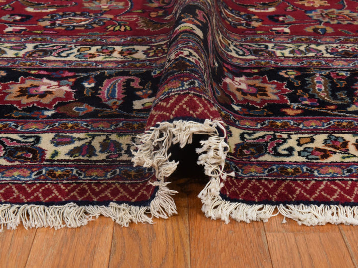 9'9" x 12'10" Vintage Hand Knotted Red Wool Rectangle Oriental Rug - MOA10278413