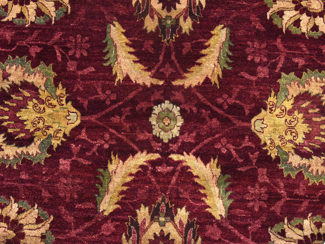 11'10" x 15'4" New Hand Knotted Red Wool Rectangle Oriental Rug - MOA10278414