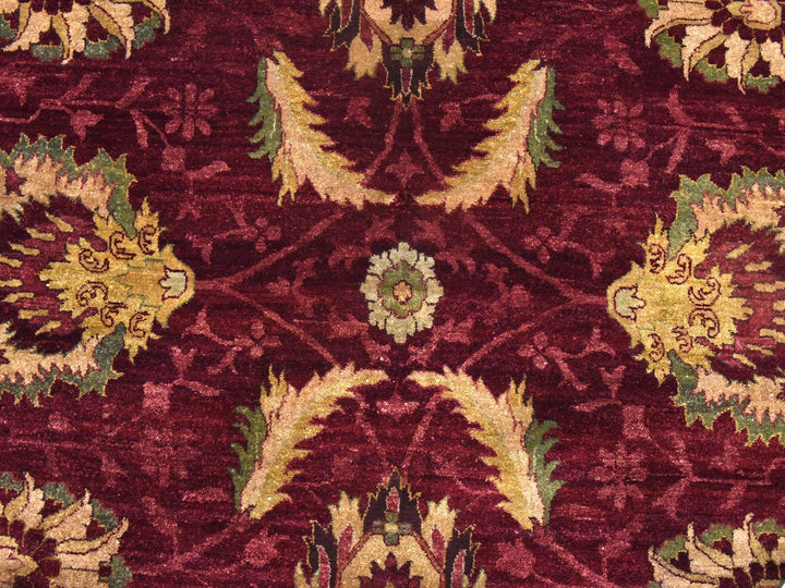 11'10" x 15'4" New Hand Knotted Red Wool Rectangle Oriental Rug - MOA10278414
