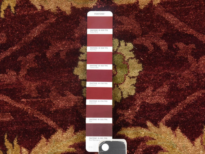 11'10" x 15'4" New Hand Knotted Red Wool Rectangle Oriental Rug - MOA10278414