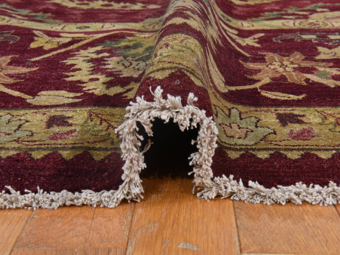 11'10" x 15'4" New Hand Knotted Red Wool Rectangle Oriental Rug - MOA10278414