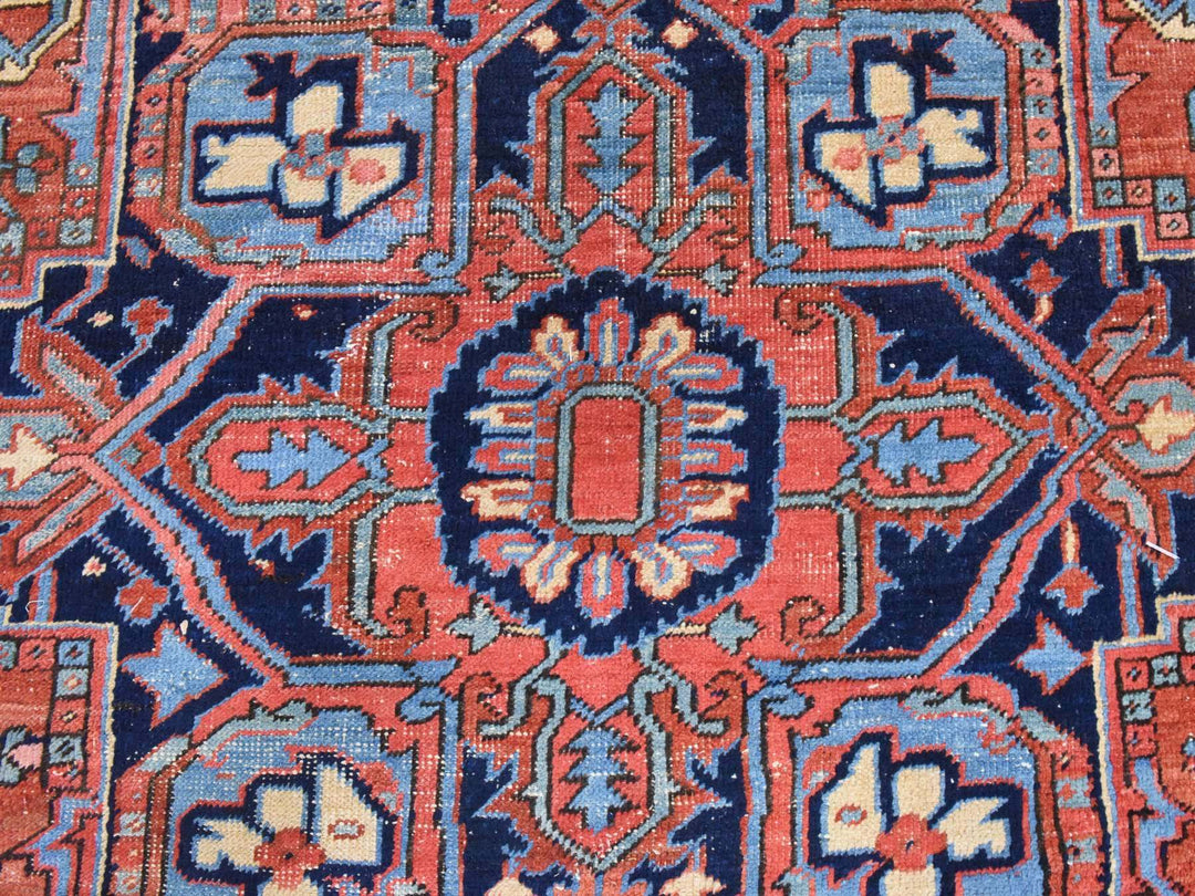 7'2" x 10'0" Vintage Hand Knotted Red Wool Rectangle Oriental Rug - MOA10278423