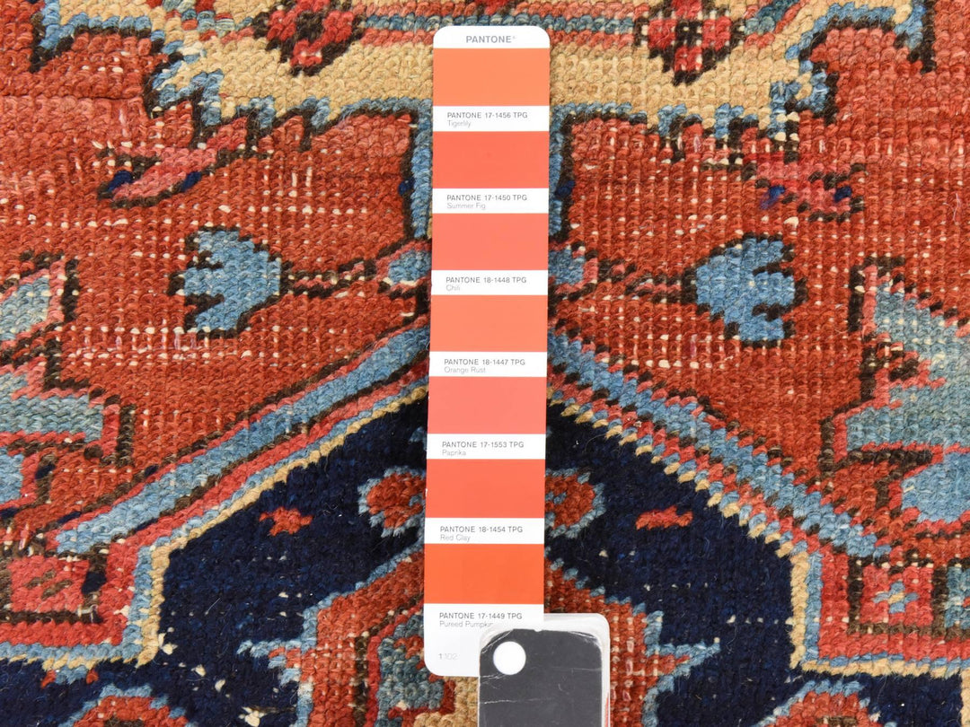7'2" x 10'0" Vintage Hand Knotted Red Wool Rectangle Oriental Rug - MOA10278423