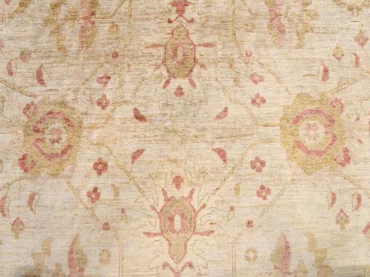 9'8" x 16'0" New Hand Knotted Beige Wool Rectangle Oriental Rug - MOA10278438