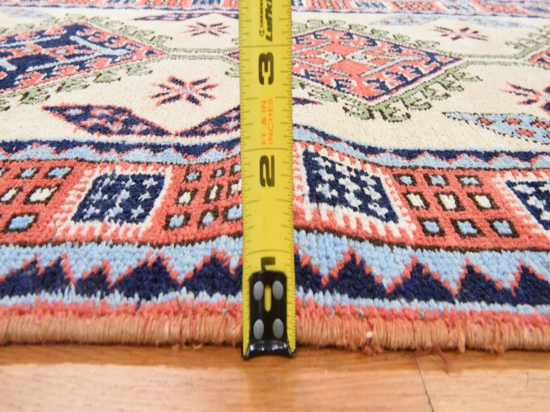 2'6" x 13'1" Vintage Hand Knotted Yellow Wool Runner Oriental Rug - MOA10278441