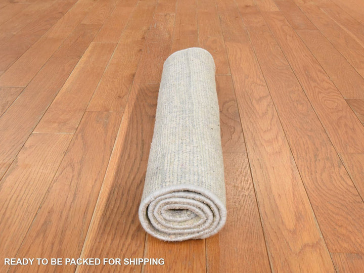 2'0" x 3'0" New Hand Knotted Ivory Wool & Silk Rectangle Oriental Rug - MOA10278445