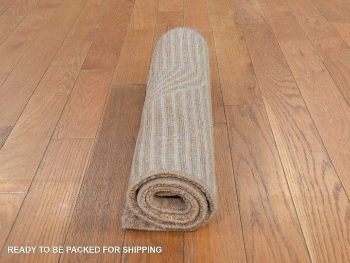 2'0" x 3'2" New Hand Knotted Brown Wool & Silk Rectangle Oriental Rug - MOA10278447