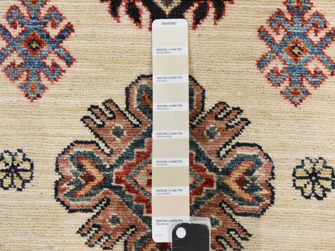 2'9" x 8'3" New Hand Knotted Ivory Wool Runner Oriental Rug - MOA10278449