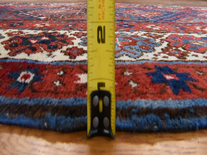 4'0" x 9'4" Vintage Hand Knotted Red Wool Runner Oriental Rug - MOA10278451