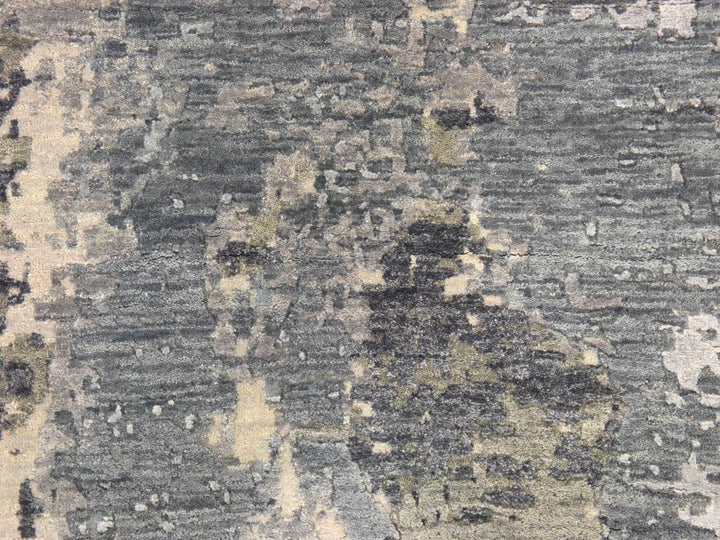 4'0" x 6'0" New Hand Knotted Grey Wool Rectangle Oriental Rug - MOA10278459