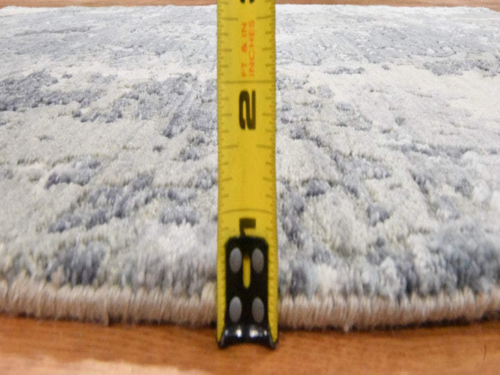 4'0" x 6'0" New Hand Knotted Grey Wool Rectangle Oriental Rug - MOA10278459